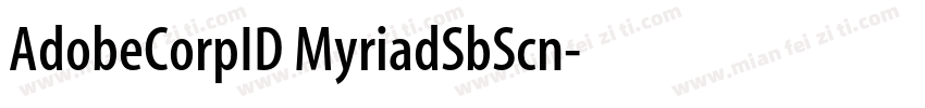 AdobeCorpID MyriadSbScn字体转换